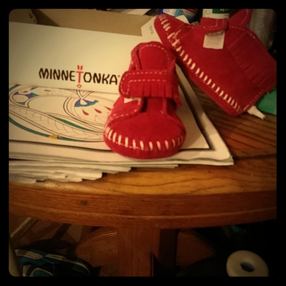 MinneTonka Moccasins for infant girl